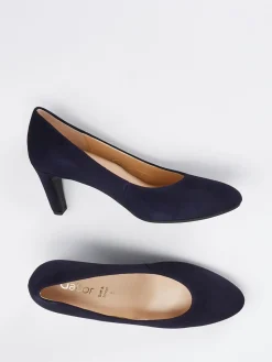 Damen Gabor – Pumps aus Veloursleder in Dunkel