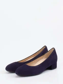 Damen Gabor – Pumps aus Veloursleder in Dunkelviolett