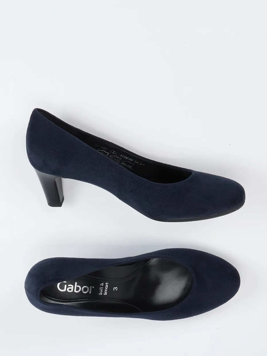Damen Gabor – Pumps aus Veloursleder Dunkel