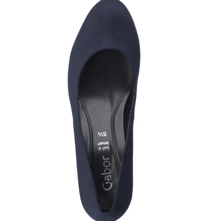 Damen Gabor – Pumps aus Veloursleder Dunkel