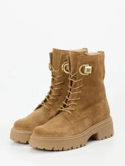 – Schnürboots aus Veloursleder camel*Gabor Hot