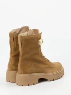 – Schnürboots aus Veloursleder camel*Gabor Hot
