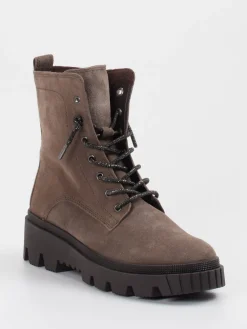 Damen Gabor – Schnürboots aus Veloursleder mittel