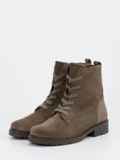 Damen Gabor – Schnürboots aus Veloursleder mittel