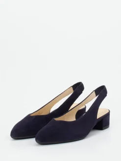 – Slingback-Pumps aus Veloursleder Dunkel*Gabor