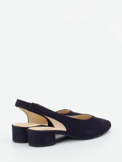 – Slingback-Pumps aus Veloursleder Dunkel*Gabor