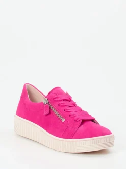 Damen Gabor – Sneaker aus Veloursleder in Fuchsia