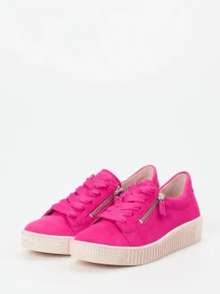 Damen Gabor – Sneaker aus Veloursleder in Fuchsia