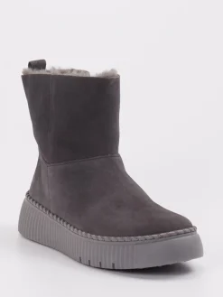 Damen Gabor – Stiefelette aus Veloursleder anthrazit