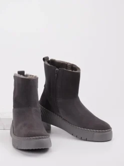 Damen Gabor – Stiefelette aus Veloursleder anthrazit