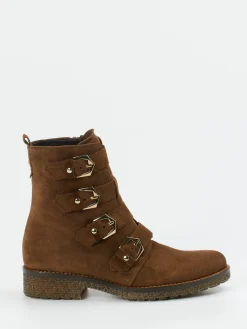 Damen Gabor Comfort – Biker Boots aus Veloursleder