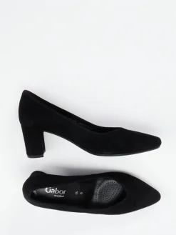 Damen Gabor Comfort – Blockabsatz-Pumps aus Veloursleder