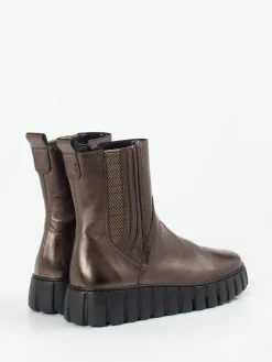 Damen Gabor Comfort – Chelsea Boots aus Metallicleder bronze