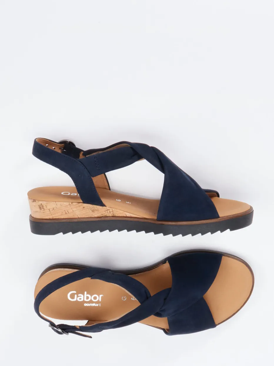 – Keilsandalette aus Nubukleder Dunkel*Gabor Comfort Online