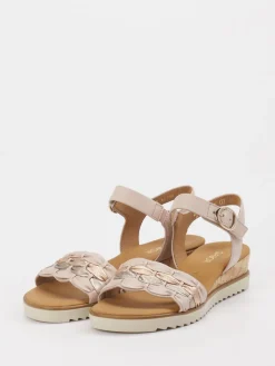 Damen Gabor Comfort – Keilsandalette aus Kalbleder rosé