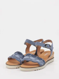 Damen Gabor Comfort – Keilsandaletten aus Veloursleder