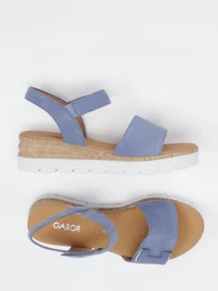 – Keilsandaletten aus Veloursleder jeans*Gabor Comfort Clearance
