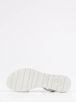 Damen Gabor Comfort – Komfort-Sandale aus Metallicleder silber