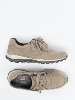 Damen Gabor Comfort – Komfort-Sneaker aus Nubukleder taupe