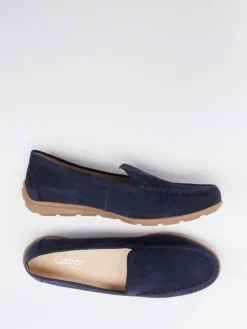 Damen Gabor Comfort – Loafer aus Nubukleder marine