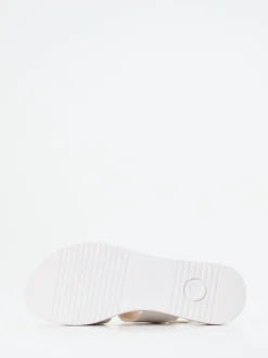 Damen Gabor Comfort – Plateau-Sandale aus Flechtleder Offwhite