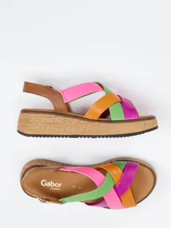 Damen Gabor Comfort – Plateau-Sandale aus Kalbleder color