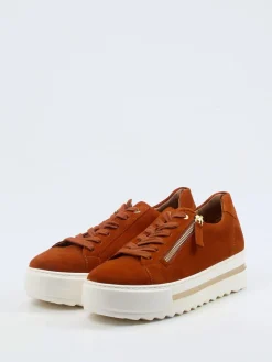 – Plateau-Sneaker aus Veloursleder ziegelrot*Gabor Comfort Online