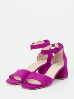 Damen Gabor Comfort – Sandale aus Veloursleder fuchsia