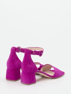 Damen Gabor Comfort – Sandale aus Veloursleder fuchsia