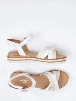 – Sandalen aus Kalbleder Beige*Gabor Comfort Outlet