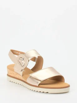 – Sandalen aus Metallicleder Champagner*Gabor Comfort Online