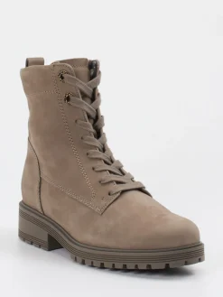 – Schnürboots aus Nubukleder in Taupe*Gabor Comfort New
