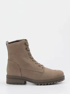 – Schnürboots aus Nubukleder in Taupe*Gabor Comfort New