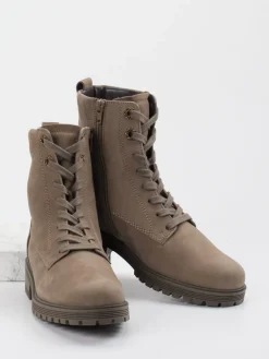 – Schnürboots aus Nubukleder in Taupe*Gabor Comfort New