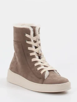 – Schnürboots aus Nubukleder in Taupe*Gabor Comfort Sale