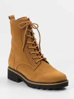 Damen Gabor Comfort – Schnürboots aus Nubukleder cognac