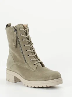 Damen Gabor Comfort – Schnürboots aus Veloursleder Taupe