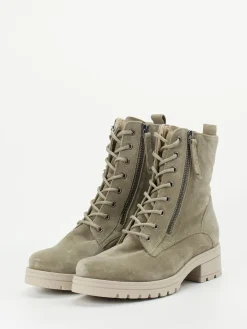 Damen Gabor Comfort – Schnürboots aus Veloursleder Taupe