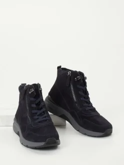 Damen Gabor Comfort – Schnürstiefelette aus Veloursleder