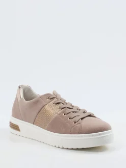 Damen Gabor Comfort – Sneaker aus Veloursleder Rosé