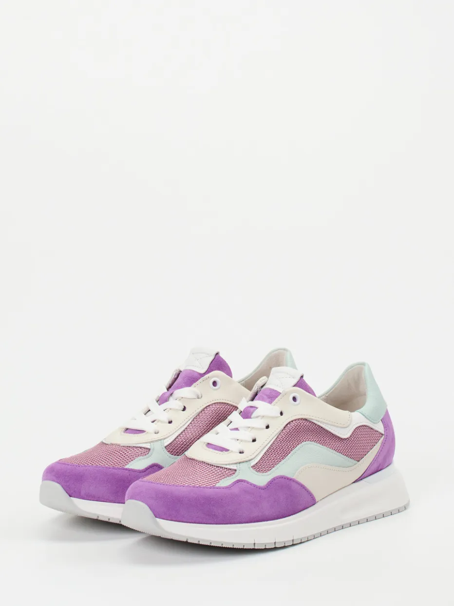 Damen Gabor Comfort – Sneaker aus Veloursleder Flieder