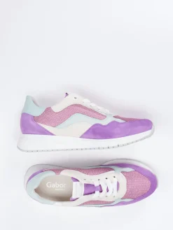 Damen Gabor Comfort – Sneaker aus Veloursleder Flieder