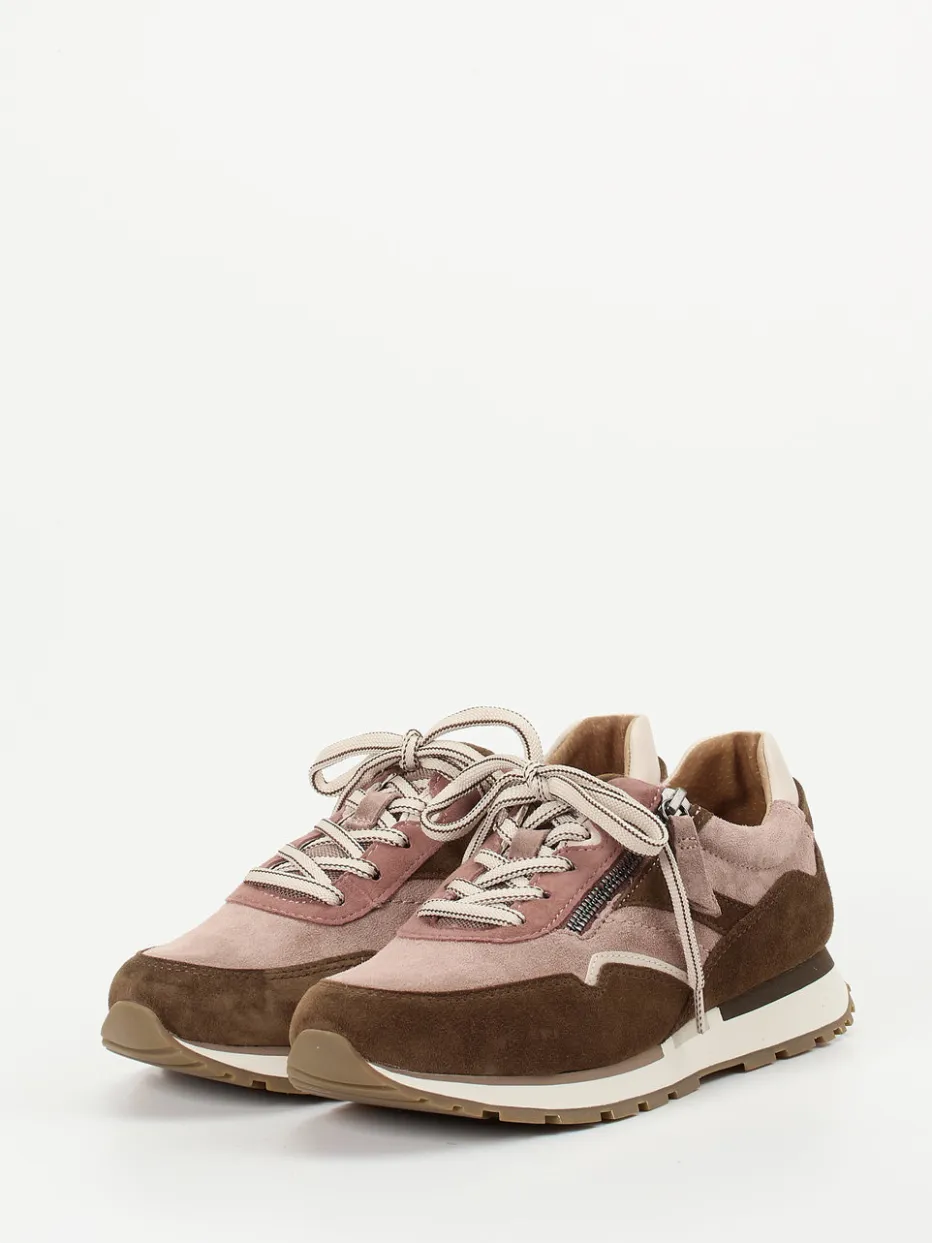 Damen Gabor Comfort – Sneaker aus Veloursleder Altrosa