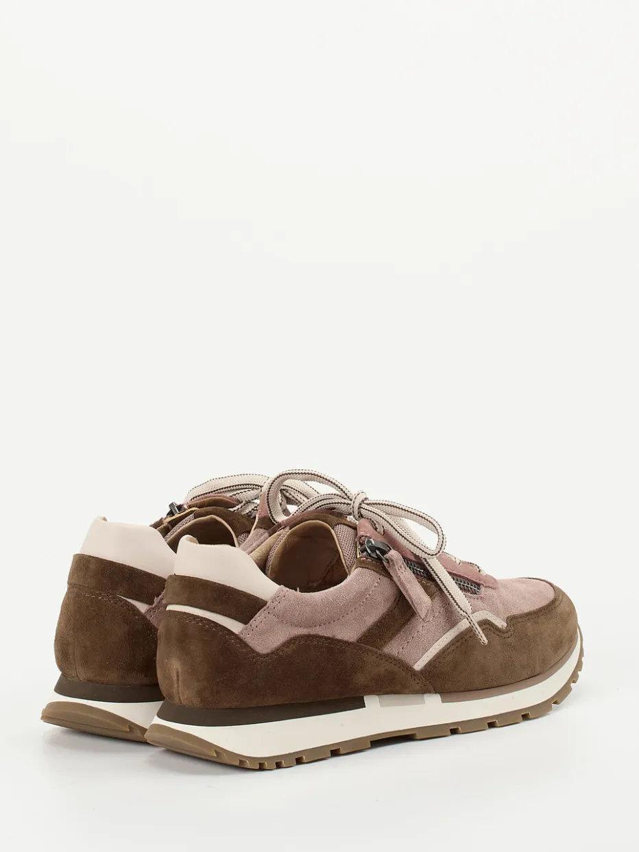Damen Gabor Comfort – Sneaker aus Veloursleder Altrosa