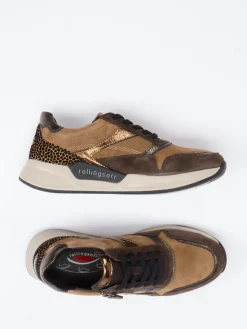 Damen Gabor Comfort – Sneaker aus Veloursleder cognac