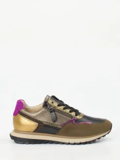 – Sneaker aus Veloursleder Oliv-Metallic*Gabor Comfort Outlet