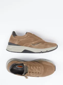 Damen Gabor Comfort – Sneaker aus Veloursleder cognacfarben