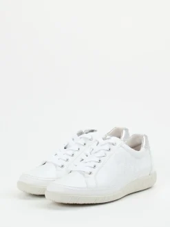 Damen Gabor Comfort – Sneaker aus Kalbleder Silber