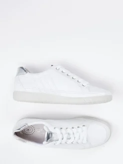 Damen Gabor Comfort – Sneaker aus Kalbleder Silber