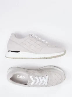 Damen Gabor Comfort – Sneaker aus Nubukleder in Flechtoptik